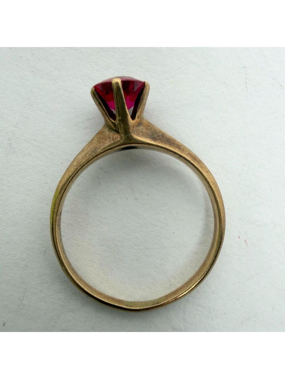 Vintage Pink Sapphire and Solid Gold Ring Women’s Size 6.5 - Picture 5 of 16
